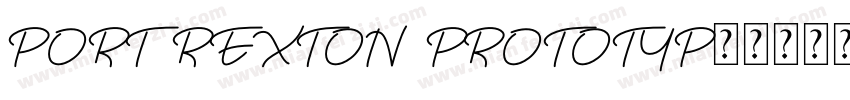 PORT REXTON PROTOTYP字体转换